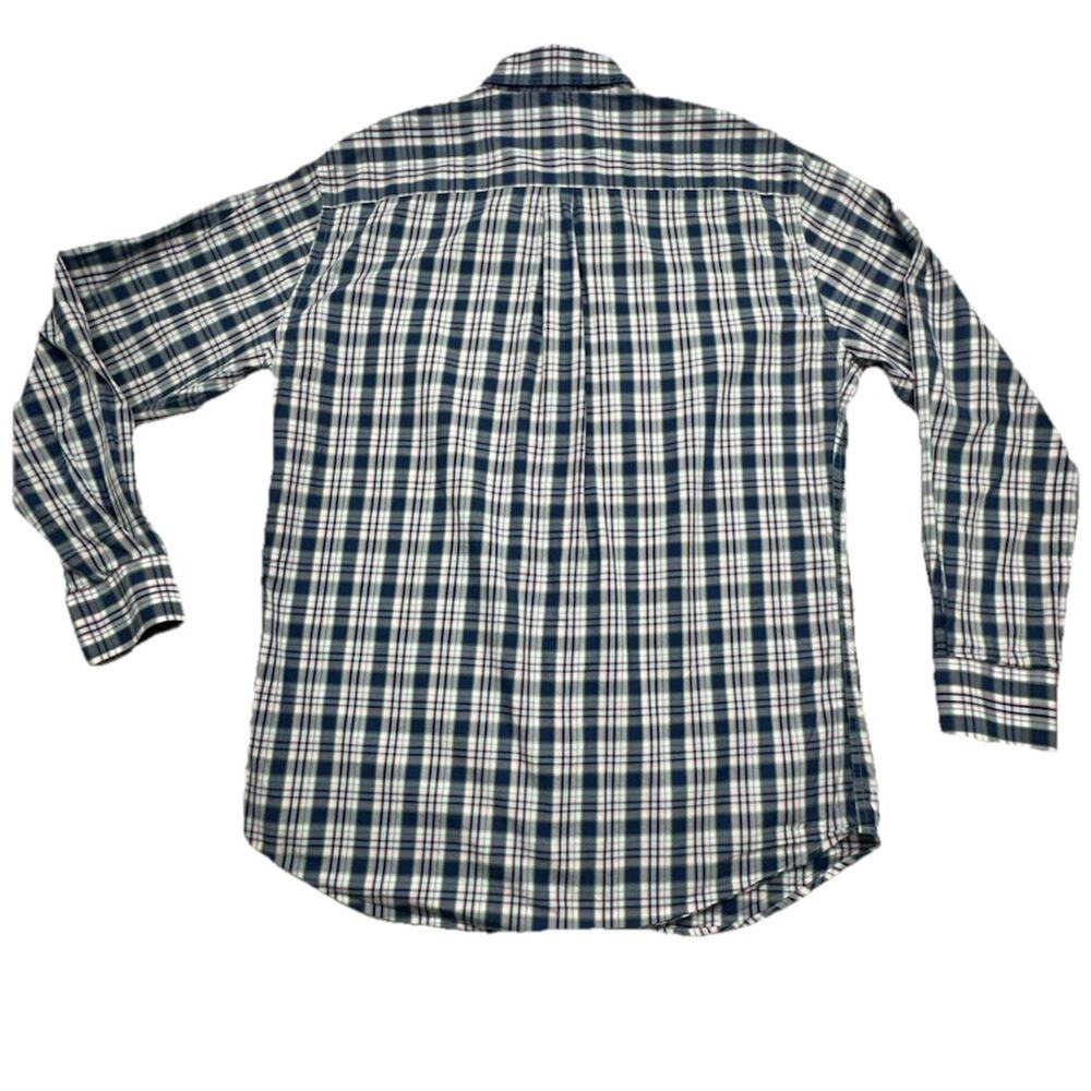 Peter Millar Mens Size Large Shirt Plaid Long Sleeve Button Up Cotton Blue - Picture 8 of 8